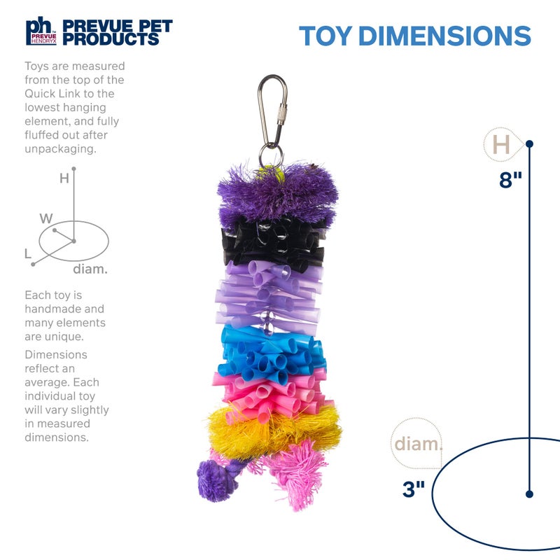 Prevue Pet Products Preen & Pacify Calypso Creations Straw Stacker Bird Toy 62634 - Image 2